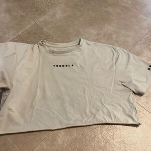 Youngla crop top cream size small
